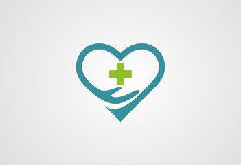 Medical Love logo vector