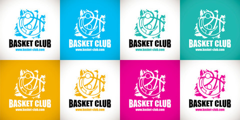 Fototapeta na wymiar logo basket club sport