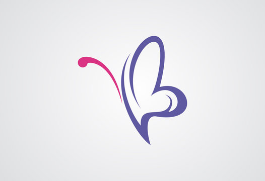 Beauty Butterfly logo vector