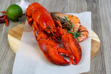Lobster and shrimps