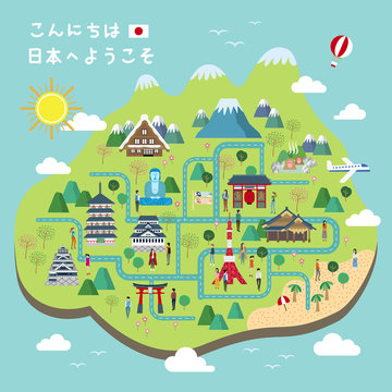 adorable Japan walking map