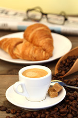 Coffee and croissants