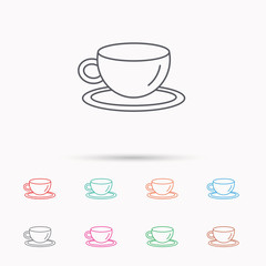 Coffee cup icon. Tea or hot drink sign.
