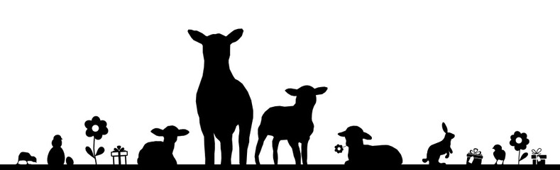 Silhouette Osterlamm