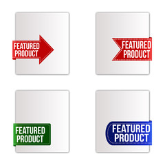 Featured product ribbons set