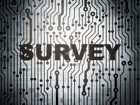 Science concept: circuit board with Survey