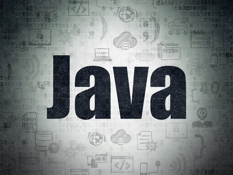 Programming concept: Java on Digital Paper background