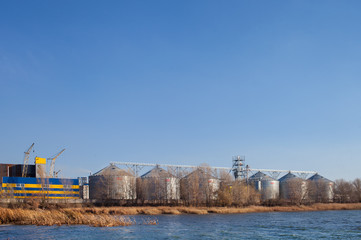 Elevator, granary near the river