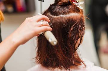 Fototapeta premium styling hair