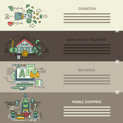 Set twenty four of business banners