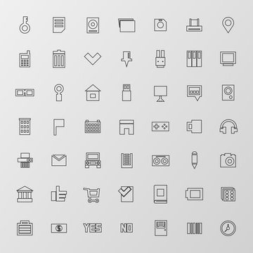 Universal Flat Icons. For Web and Mobile