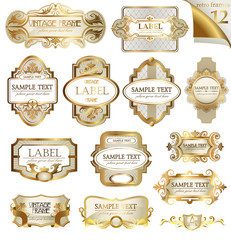 Vintage labels set