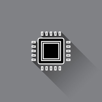 Processor icon. Central Processing Unit Icon. Vector illustration