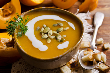 Pumpkin thick soup