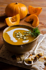 Pumpkin thick soup