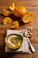 Fototapeta premium Pumpkin thick soup