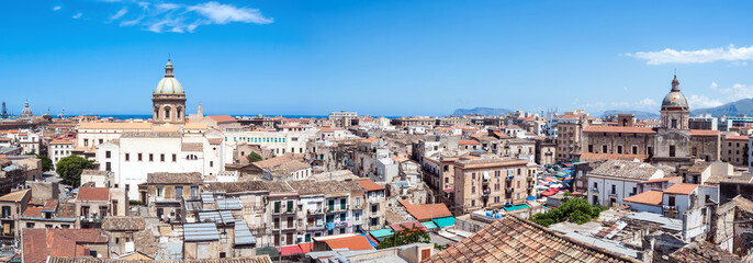 Beautiful view of Palermo from San nicolo Tower, Sicily - 99329728