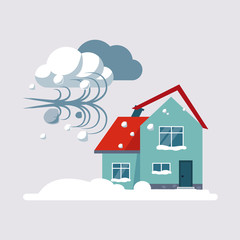 Naklejka premium Hurricane Insurance Vector Illustartion