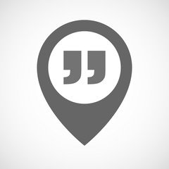 Isolated map marker with  quotes