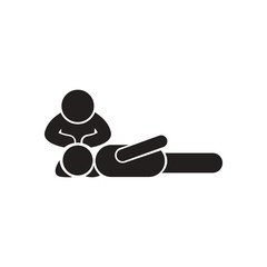 stylish black and white icon first aid