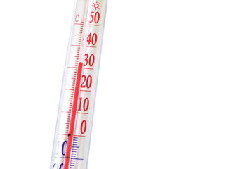Isolate thermometer that measures the temperature of the outdoor air
