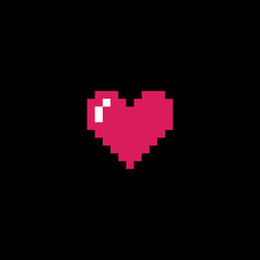 Obraz premium pixel heart