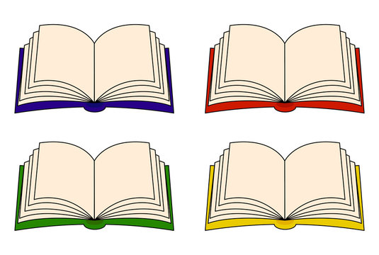 Cartoon Illustration of Open Book Clip Art Stock Vector Image & Art - Alamy