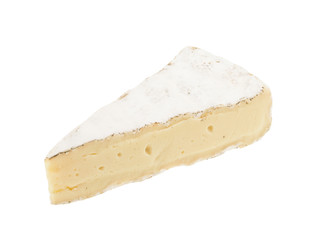 Brie cheese isolated on a white background