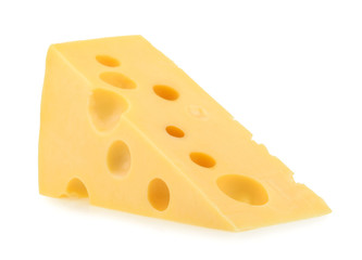 piece of cheese isolated