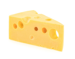 piece of cheese isolated