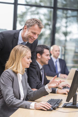 business people working together in office