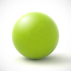 Green sphere on white background