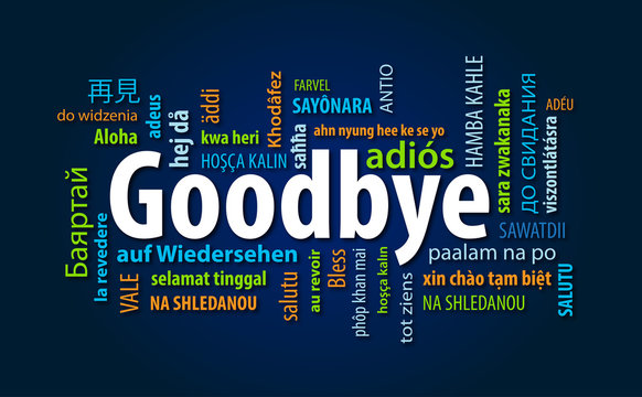 Goodbye in Different Languages Stock Illustration | Adobe Stock