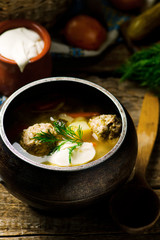 rassolnik ,traditional Russian soup