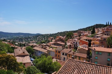 Fototapeta na wymiar Bormes-les-Mimosas, a medieval Provencal village on the French Riviera in the Var departement of France near Toulon