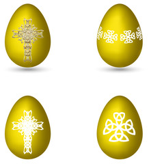 Easter eggs with crosses