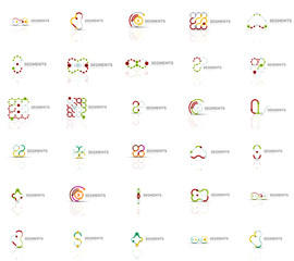 Naklejka premium Collection of colorful abstract origami logos