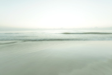 Long exposure shot at the Hua Hin Beach during sunrise,Thailand