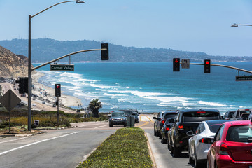 The coast along Carmel Valley, California