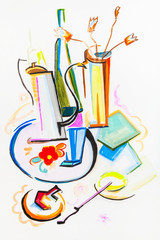 Still life with bottles © krimzoya46