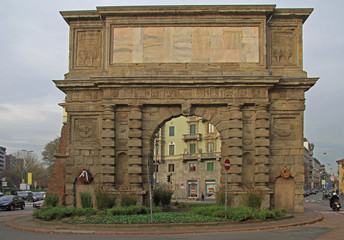 ancient Porta Romana in Milan