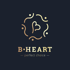 Vector minimalistic elegant B letter logo