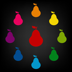 Fruit, pear icon