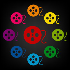 Obraz premium Film circular icon