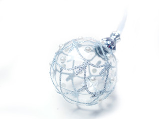 winter christmas ball isolated on white