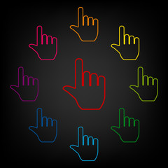 Hand icon set