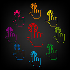 Hand icon set