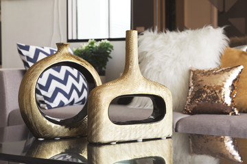 decoration vase on the table in living room