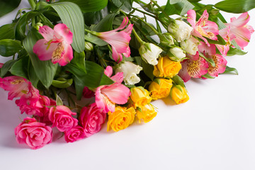 Multicolored spring bouquet.