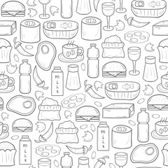 Seamless pregnancy prohibited food background